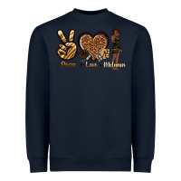 Navy peace love melanin Heavyweight Sweatshirt - texasbilliewilder