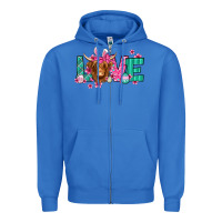 True Royal love easter floral longhaired cow Zipper Hoodie - Jasminsmagicworld
