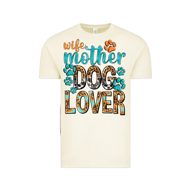 Wife Mother Dog Lover With Paws Vintage Tee by texasbilliewilder | Teevron