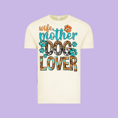 Wife Mother Dog Lover With Paws Vintage Tee Designed By Texasbilliewilder