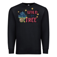 Black wild and free Premium Sweatshirt - MaliasSmallBusiness