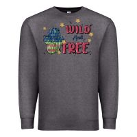 Charcoal Heather wild and free Premium Sweatshirt - MaliasSmallBusiness