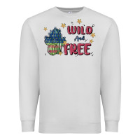 Dove Grey wild and free Premium Sweatshirt - MaliasSmallBusiness