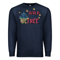 Navy wild and free Premium Sweatshirt - MaliasSmallBusiness