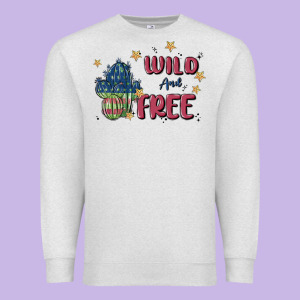 Wild And Free Premium Sweatshirt Designed By Maliassmallbusiness