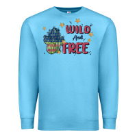 Ocean Blue wild and free Premium Sweatshirt - MaliasSmallBusiness