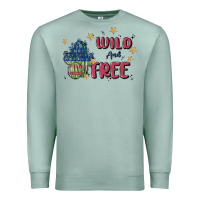 Seafoam wild and free Premium Sweatshirt - MaliasSmallBusiness