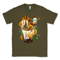 Army Green simmental cow bobba cup Classic Tee - FaDigitalArtStudio