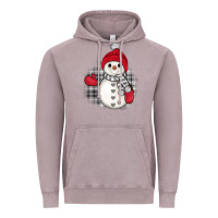 Vintage Zinc grey christmas snowman Vintage Hoodie - JahusDesignShop