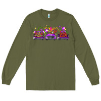 Army Green Mardi gras farm trucks Long Sleeve Tee - FaDigitalArtStudio