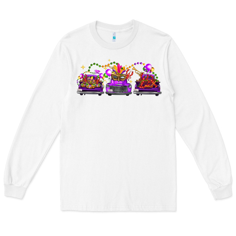 Mardi Gras Farm Trucks Long Sleeve Tee by FaDigitalArtStudio | Teevron