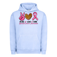 Pigment Grape Ice Peace Love Cure Breast Cancer Urban Hoodie - RanaPortraitStore