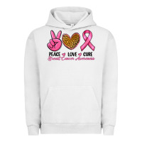 Pigment Lunar Rock Peace Love Cure Breast Cancer Urban Hoodie - RanaPortraitStore