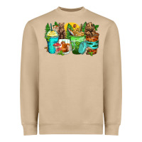 Mushroom bear coffee cups Heavyweight Sweatshirt - Zillion Design Studio