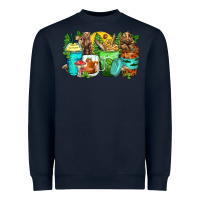 Navy bear coffee cups Heavyweight Sweatshirt - Zillion Design Studio