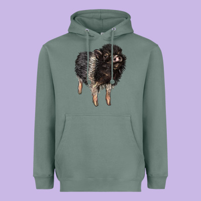 Baby Hampshire Pig Heavyweight Hoodie Designed By Lillyallendesigns