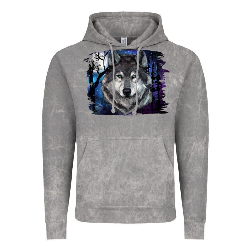 Wolf And Full Moon Vintage Hoodie by RanaPortraitStore | Teevron