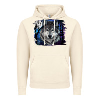 Vintage Artic Wolf And Full Moon Vintage Hoodie - RanaPortraitStore