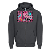 Smoke in october we wear pink Zipper Hoodie - JahusDesignShop