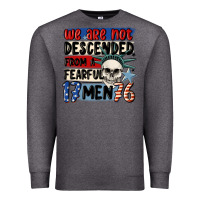 Charcoal Heather we are not descended from a fearful me Premium Sweatshirt - MaliasSmallBusiness
