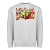 Heather Grey baseball and softball coffee cups Heavyweight Sweatshirt - Zillion Design Studio