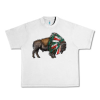Lunar Rock mexican bison with indian headdress Urban Heavy Tee - RanaPortraitStore