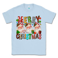 Dusty Blue Merry christmas santa Classic Tee - FaDigitalArtStudio