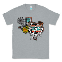 Heather Grey tx yall western Classic Tee - CowhideDigitalArt
