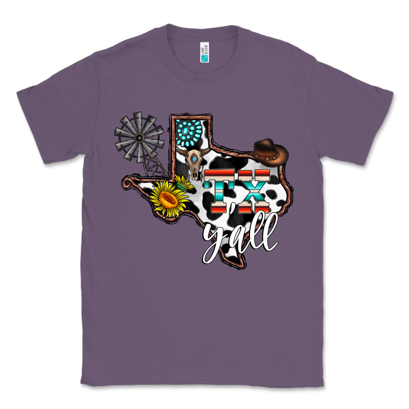 Tx Yall Western Classic Tee by CowhideDigitalArt | Teevron