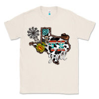 Natural tx yall western Classic Tee - CowhideDigitalArt