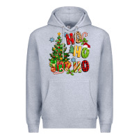 Heather Grey ho ho ho christmas Premium Hoodie - MaliasSmallBusiness