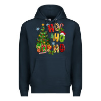 Navy ho ho ho christmas Premium Hoodie - MaliasSmallBusiness
