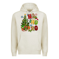 Oatmeal Heather ho ho ho christmas Premium Hoodie - MaliasSmallBusiness
