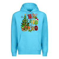 Ocean Blue ho ho ho christmas Premium Hoodie - MaliasSmallBusiness