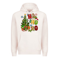 Pale Pink ho ho ho christmas Premium Hoodie - MaliasSmallBusiness
