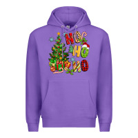 Purple ho ho ho christmas Premium Hoodie - MaliasSmallBusiness