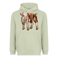 Matcha Baby Hereford Pig Heavyweight Hoodie - LillyAllenDesigns