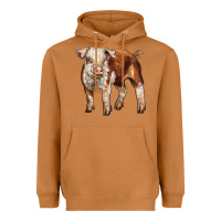 Meerkat Baby Hereford Pig Heavyweight Hoodie - LillyAllenDesigns