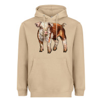 Mushroom Baby Hereford Pig Heavyweight Hoodie - LillyAllenDesigns
