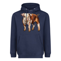 Navy Baby Hereford Pig Heavyweight Hoodie - LillyAllenDesigns