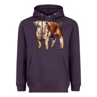 Plum Baby Hereford Pig Heavyweight Hoodie - LillyAllenDesigns