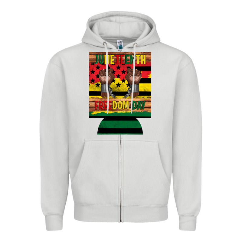 Juneteenth Freedom Day 12 Oz Can Cooler (regular) 2 Zipper Hoodie by Artiststas | Teevron