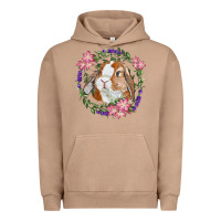 Pigment Burro Bunny Face With Floral Wreath Urban Hoodie - RanaPortraitStore