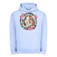 Pigment Grape Ice Bunny Face With Floral Wreath Urban Hoodie - RanaPortraitStore