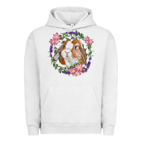 Pigment Lunar Rock Bunny Face With Floral Wreath Urban Hoodie - RanaPortraitStore
