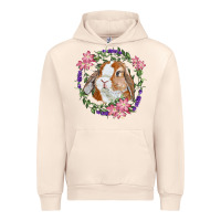 Sandshell Bunny Face With Floral Wreath Urban Hoodie - RanaPortraitStore
