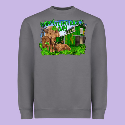 Heavyweight Sweatshirt Happy st. patrick's day cattle and calfs
