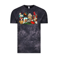 Cloud Black rooster coffee cups Vintage Tee - Zillion Design Studio