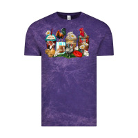 Cloud Purple rooster coffee cups Vintage Tee - Zillion Design Studio