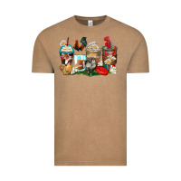 Vintage Coffee rooster coffee cups Vintage Tee - Zillion Design Studio